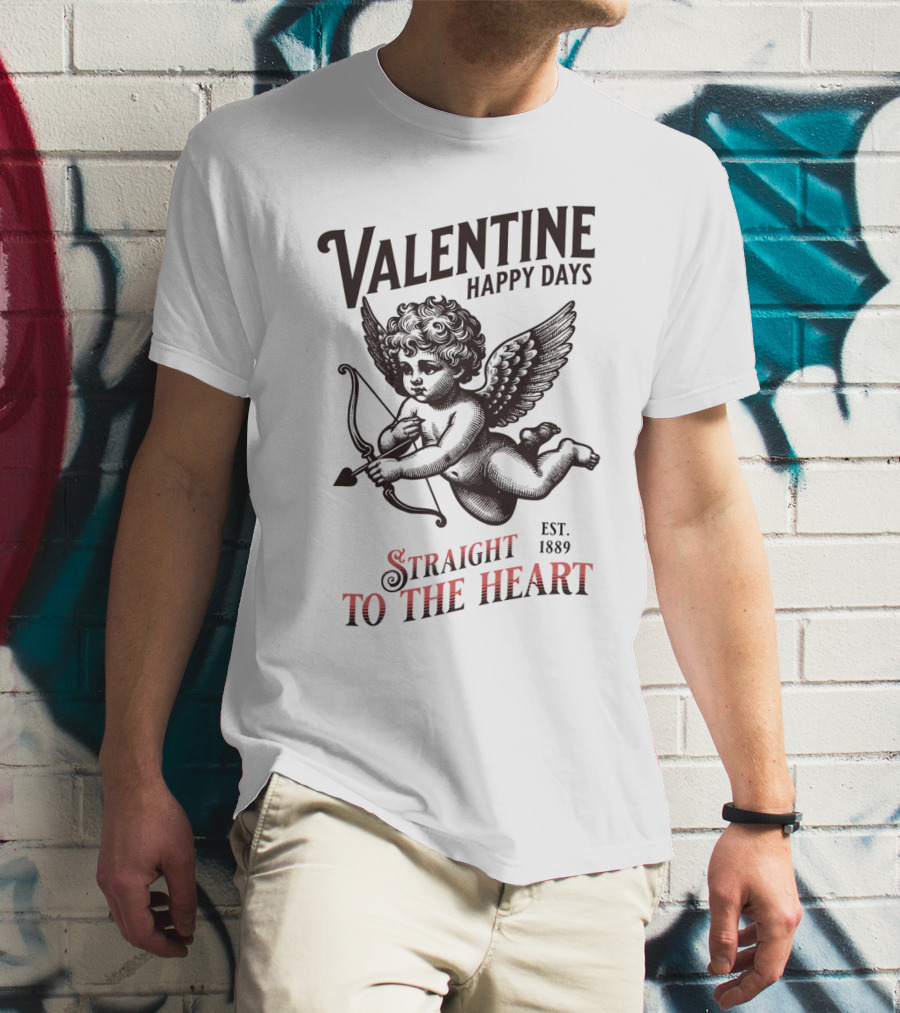 Valentine Happy Days Straight To The Heart Est. 1889 T-Shirt