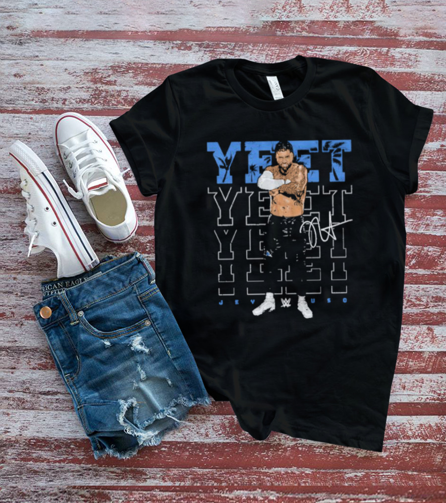 Jey Uso WWE YEET Signature 500 Level Black T-Shirt