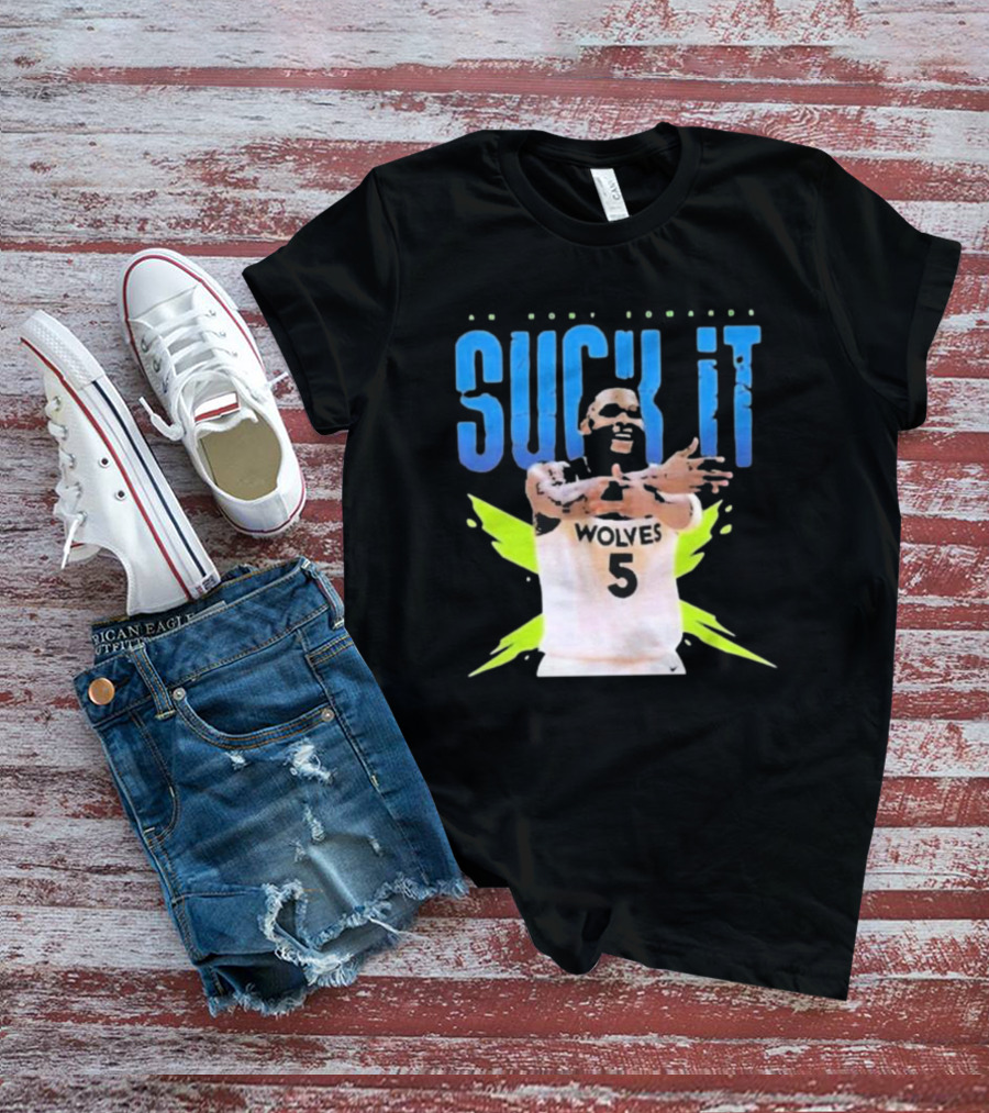 Anthony Edwards Wolves Basketball Suck It T-Shirt