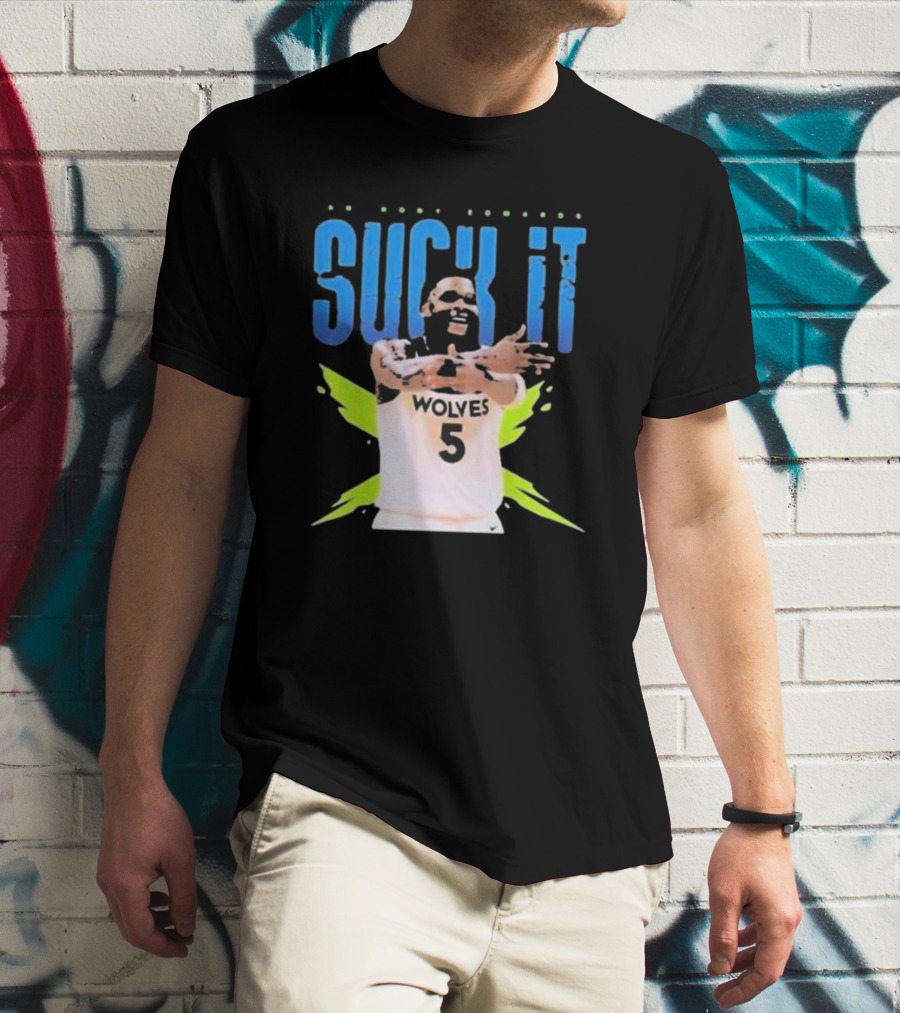 Anthony Edwards Wolves Basketball Suck It T-Shirt