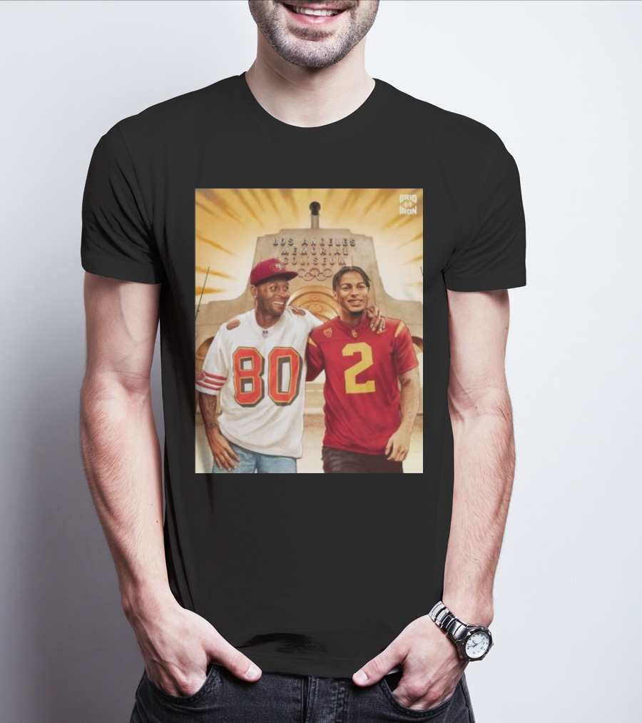 Gridiron Los Angeles Memorial Coliseum Football Legacy 80 2 T-Shirt