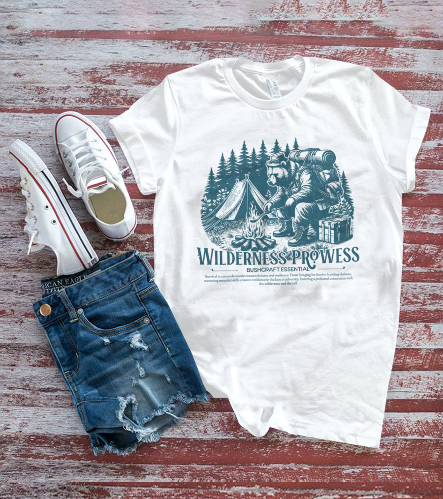 Wilderness Prowess Bushcraft Essential Survival In Nature Canvas T-Shirt