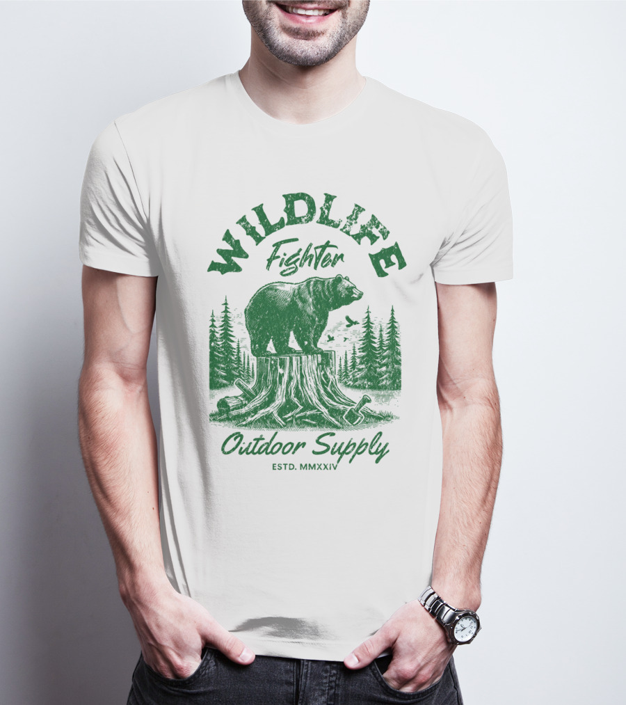 WILDLIFE FIGHTER OUTDOOR SUPPLY ESTD. MMXXIV T-Shirt