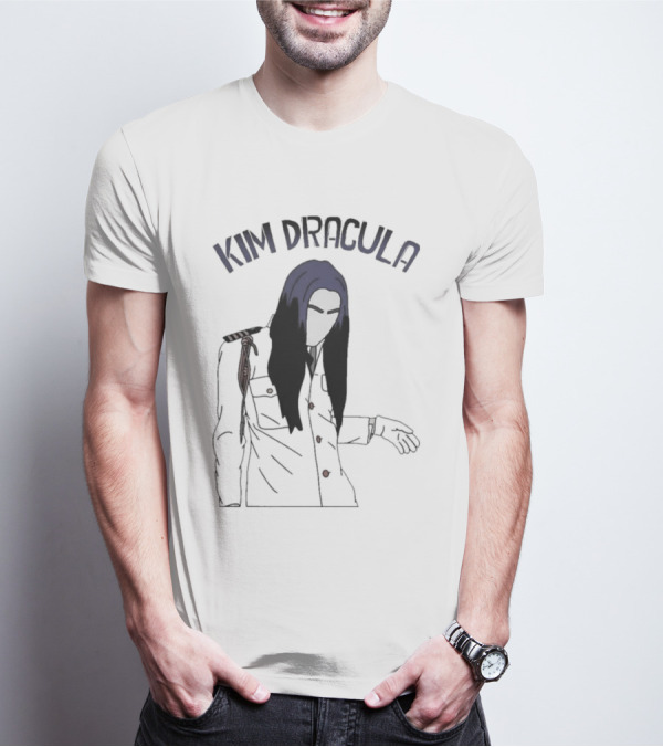 Kim Dracula Mysterious Long-Haired Figure In Military Jacket T-Shirt