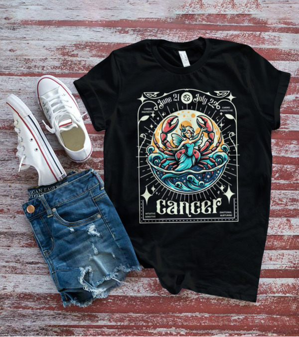 Cancer Zodiac Fairy June 21 To July 22 Intuitive Sensitive Emotional Nurturing Caring Protective T-Shirt