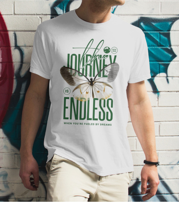 The Journey Is Endless Elegant Butterfly When You're Fueled By Dreams T-Shirt