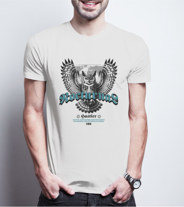 Nocturnal Owl Mastery With Relentless Hustler Focus T-Shirt
