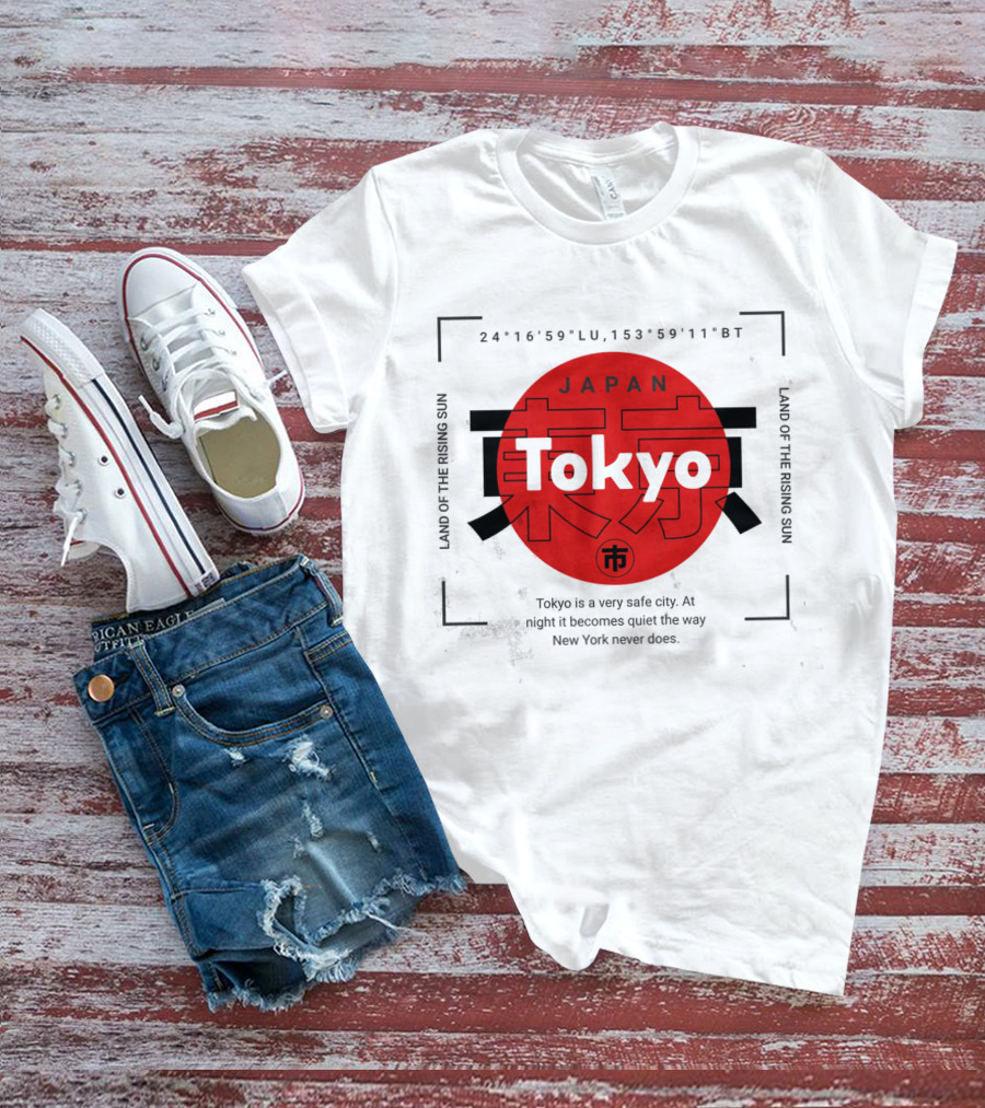 Tokyo Japan Land Of The Rising Sun Safe City Quiet Night T-Shirt