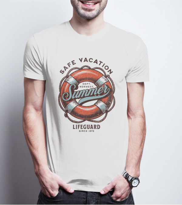 Safe Vacation Summer Dept Norwest Lifeguard Since 1972 T-Shirt