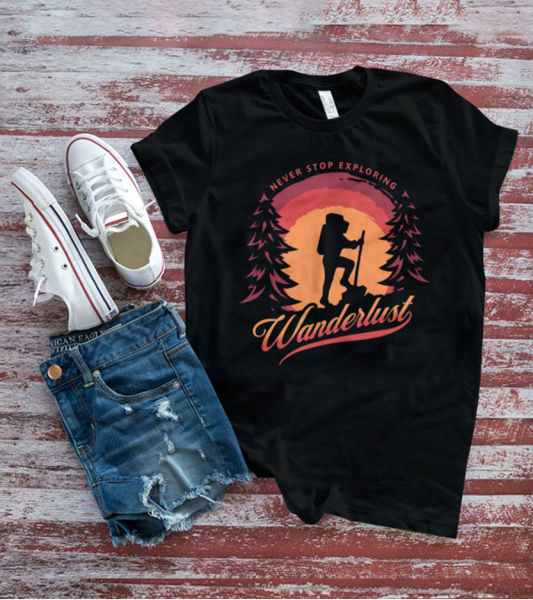 Never Stop Exploring Wanderlust T-Shirt