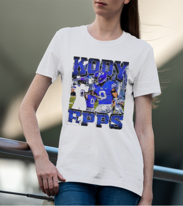 Kody Epps BYU Cougars Football Player Blue Uniform T-Shirt