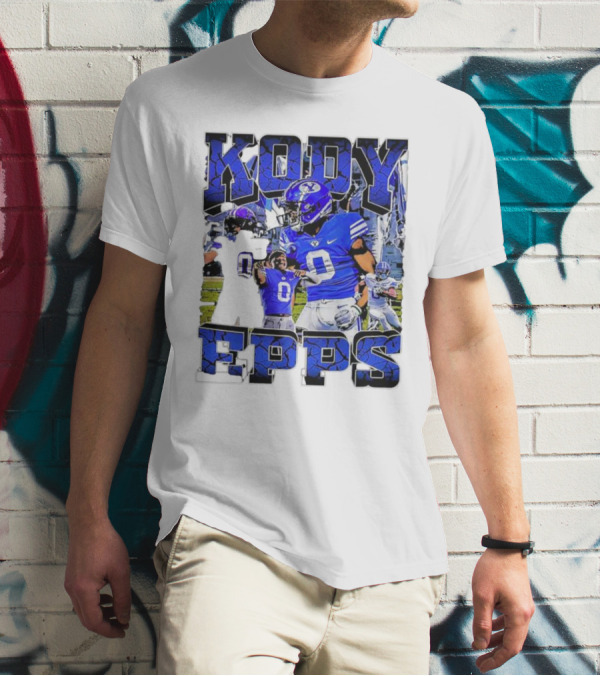 Kody Epps BYU Cougars Football Player Blue Uniform T-Shirt