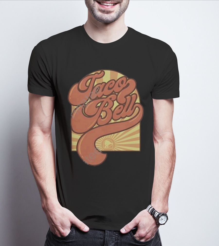 Taco Bell Groovy Retro Sunrise Logo Taco Bell Merch T-Shirt