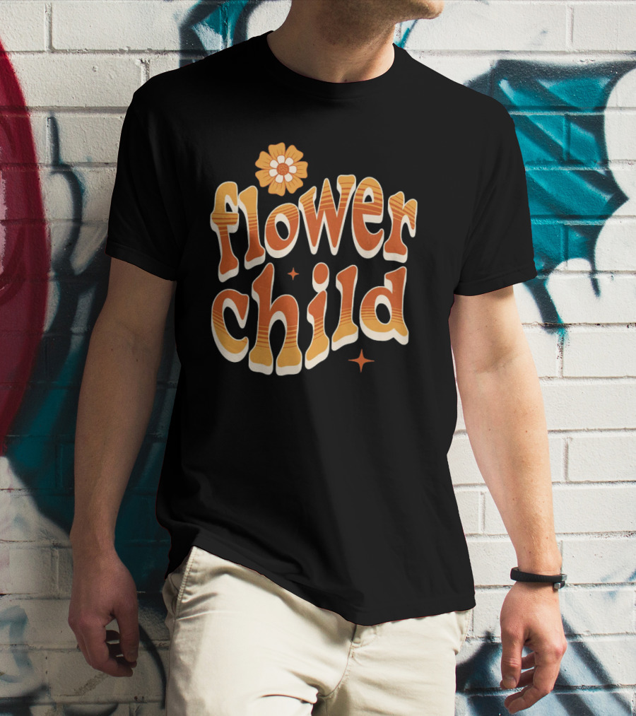 Flower Child Retro Vibe 70s T-Shirt