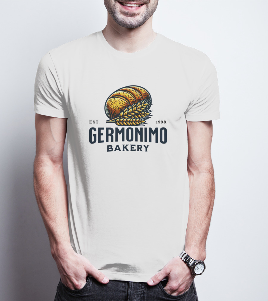 Germonimo Bakery Est. 1998 Vintage Bread Loaf And Wheat T-Shirt