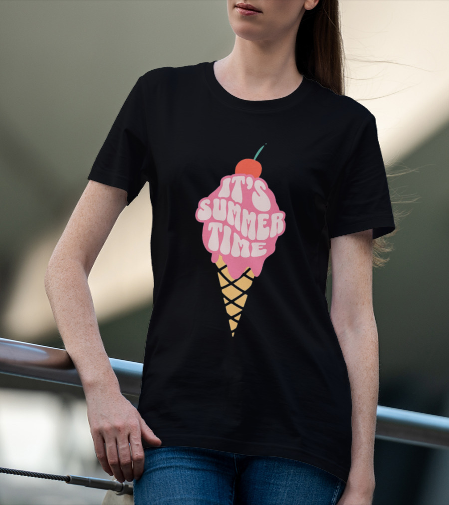 It’s Summer Time Cherry Ice Cream Cone T-Shirt
