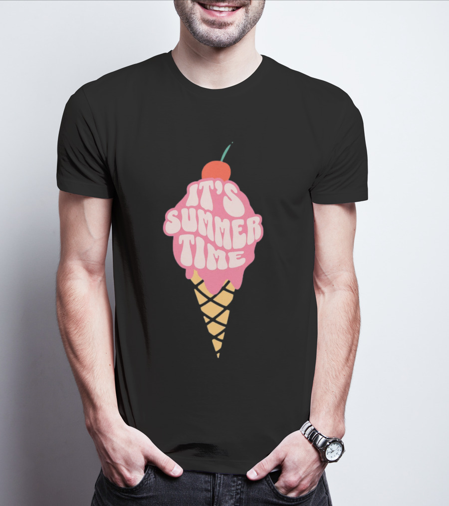 It’s Summer Time Cherry Ice Cream Cone T-Shirt