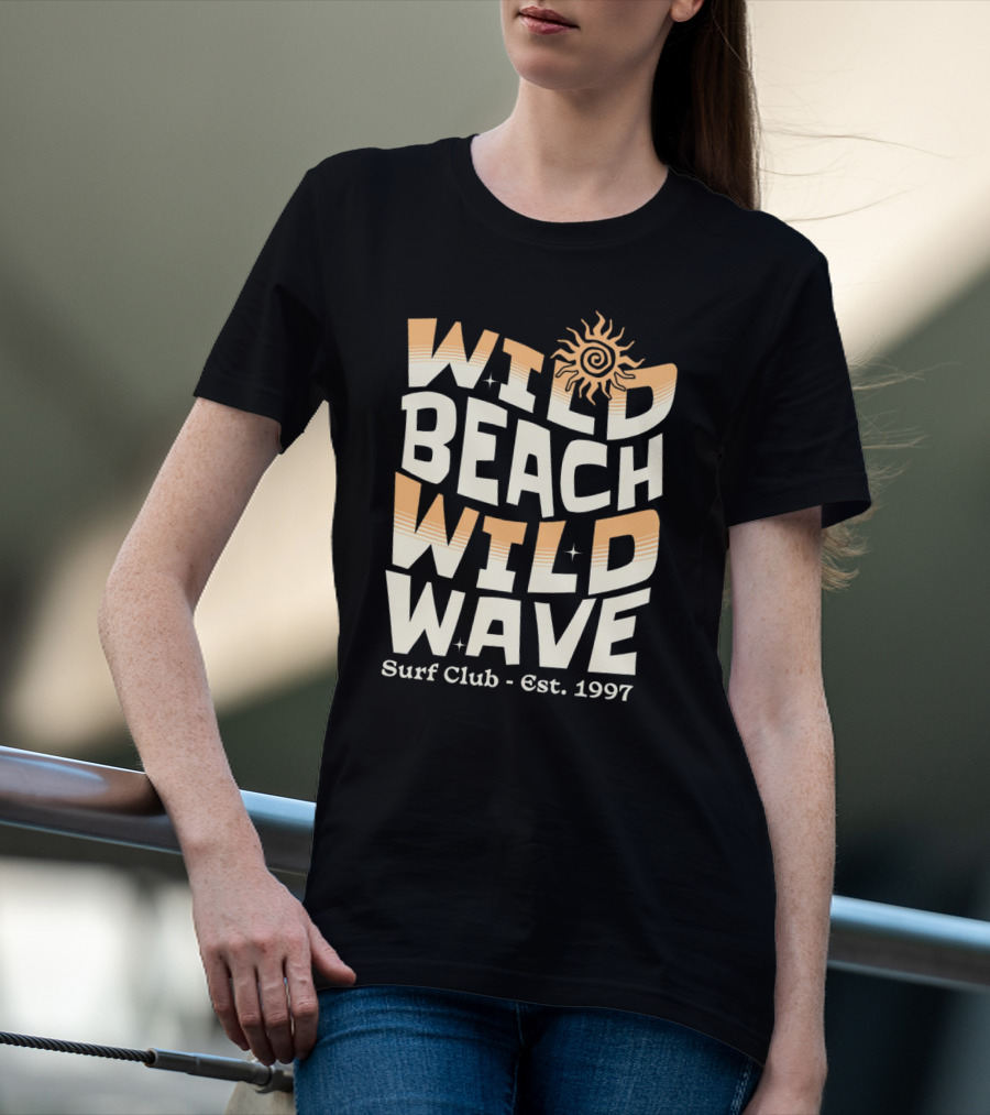 Wild Beach Wild Wave Surf Club Est. 1997 Vintage T-Shirt