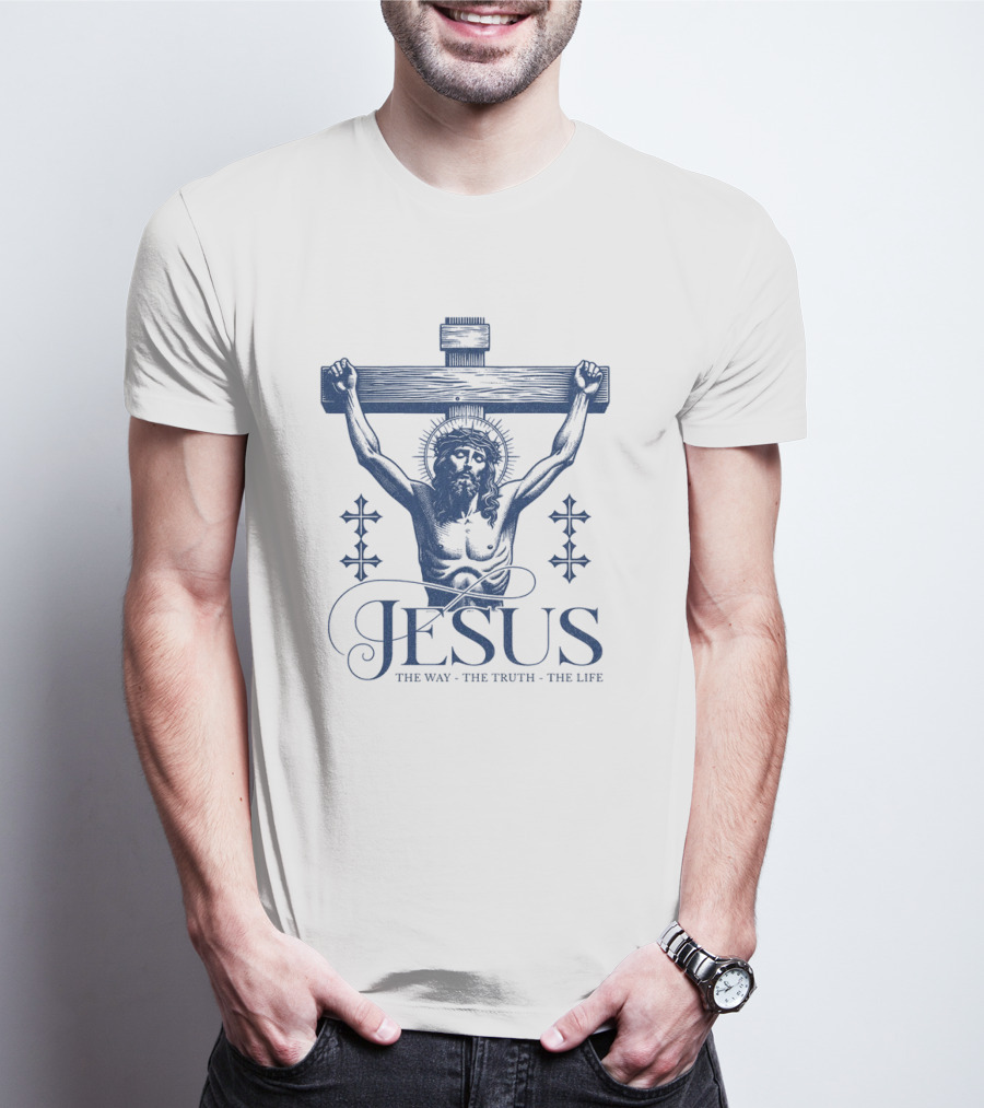Jesus The Way The Truth The Life Vintage Cross T-Shirt