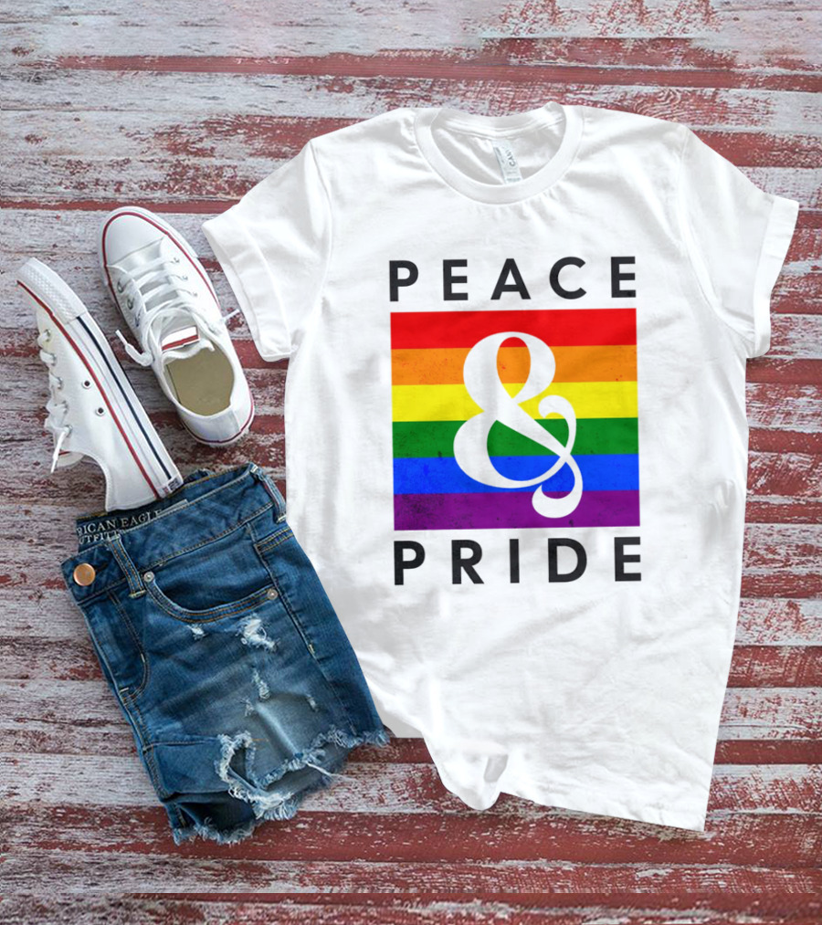 Peace And Pride Rainbow Flag Elements T-Shirt