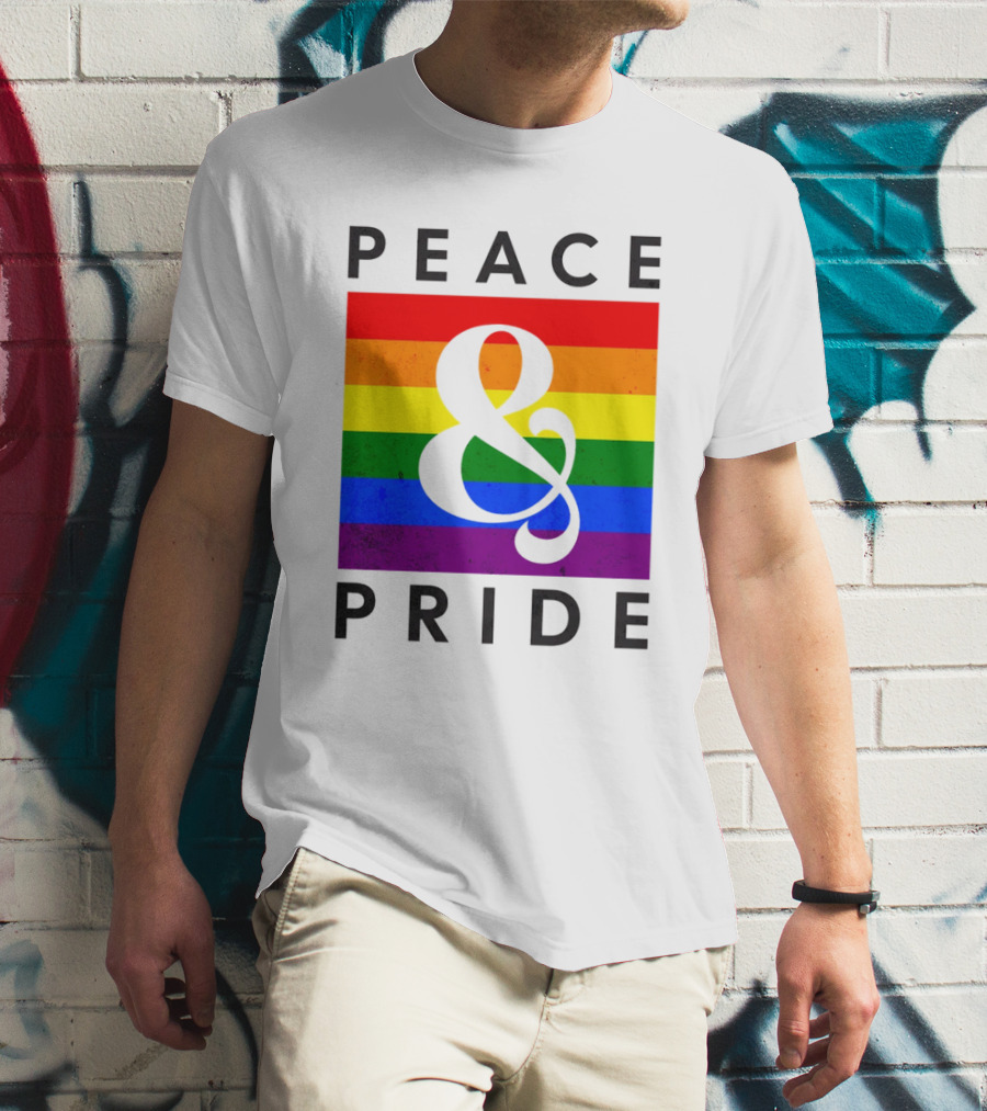 Peace And Pride Rainbow Flag Elements T-Shirt