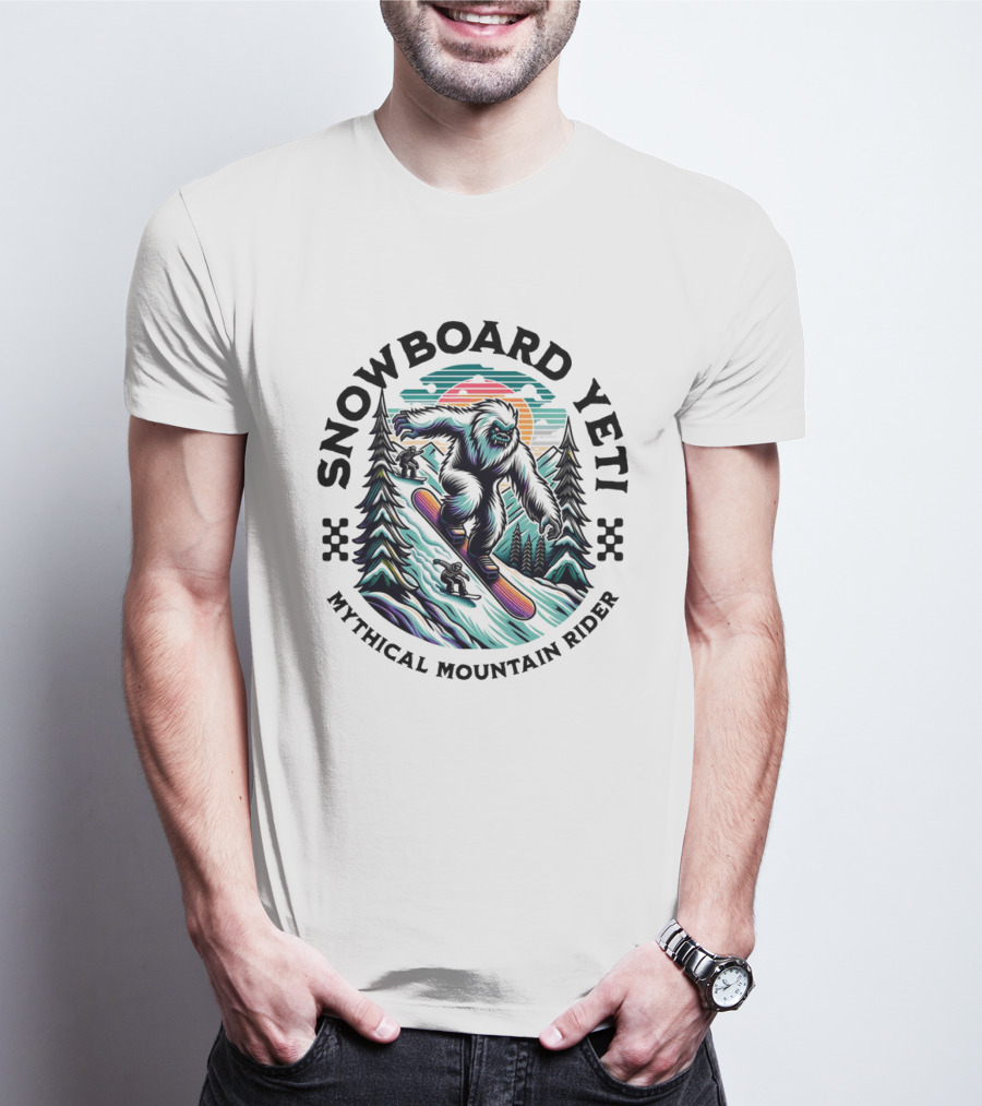 Snowboard Yeti Mythical Mountain Rider T-Shirt