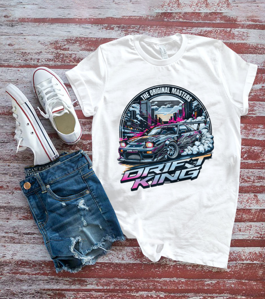 The Original Masters Drift King Vintage Street Racing Car Scene T-Shirt