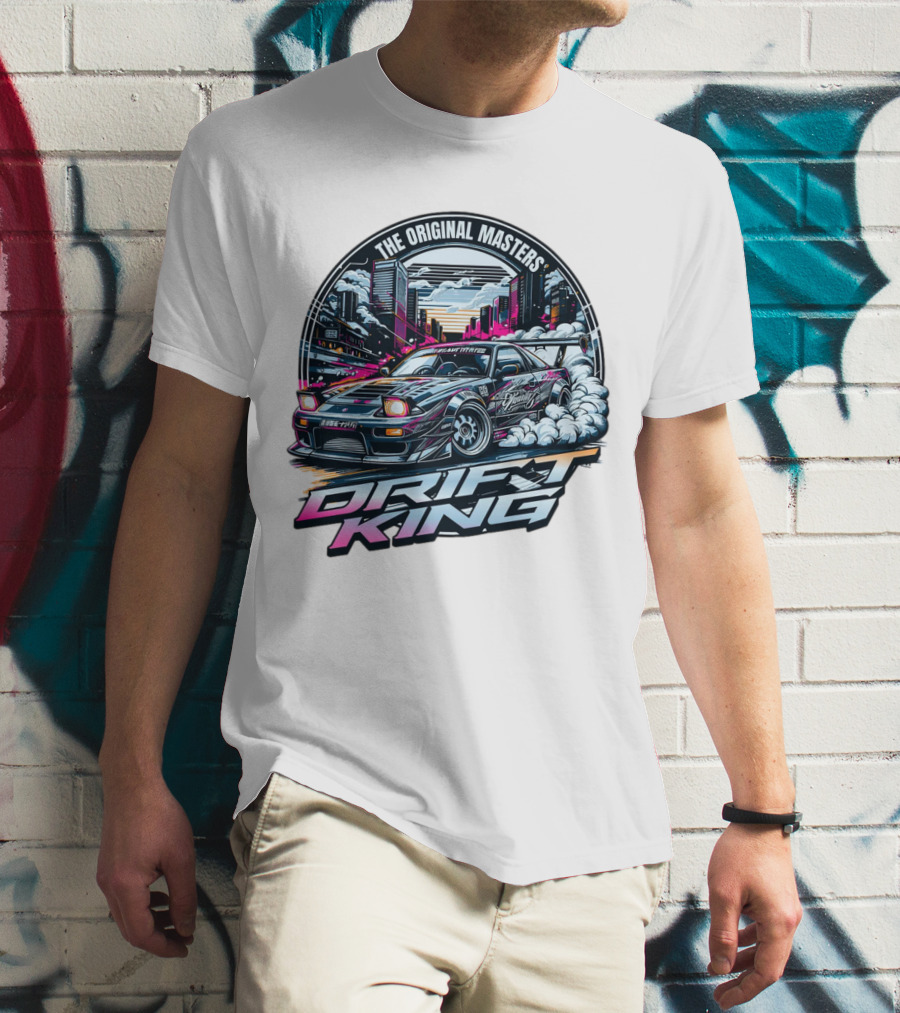 The Original Masters Drift King Vintage Street Racing Car Scene T-Shirt