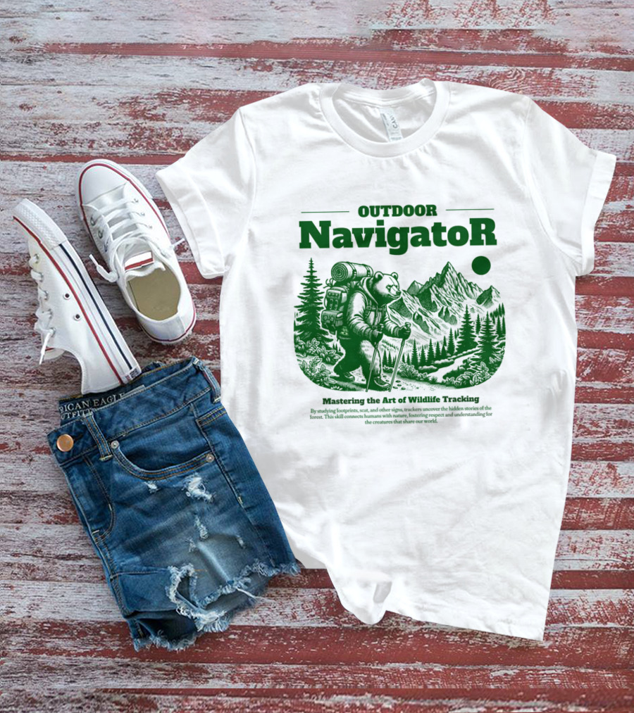 OUTDOOR Navigator Mastering The Art Of Wildlife Tracking T-Shirt