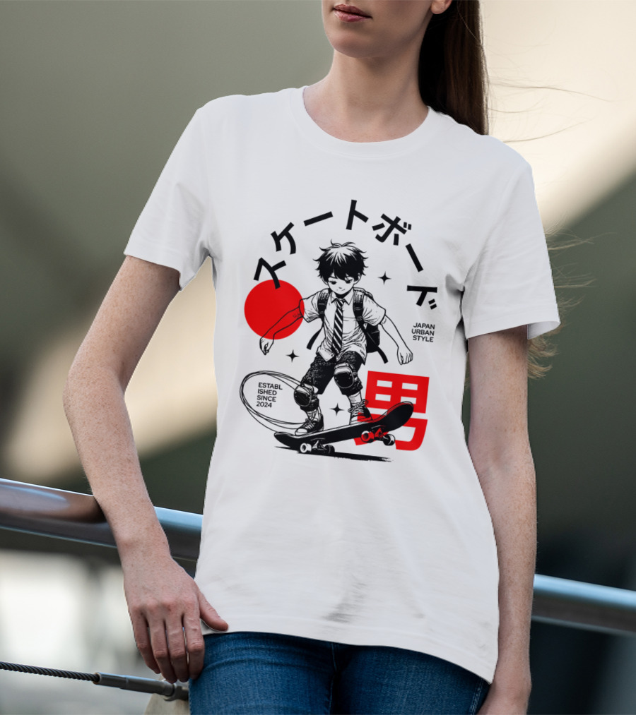 Skateboarde Japan Urban Style Established Since T-Shirt