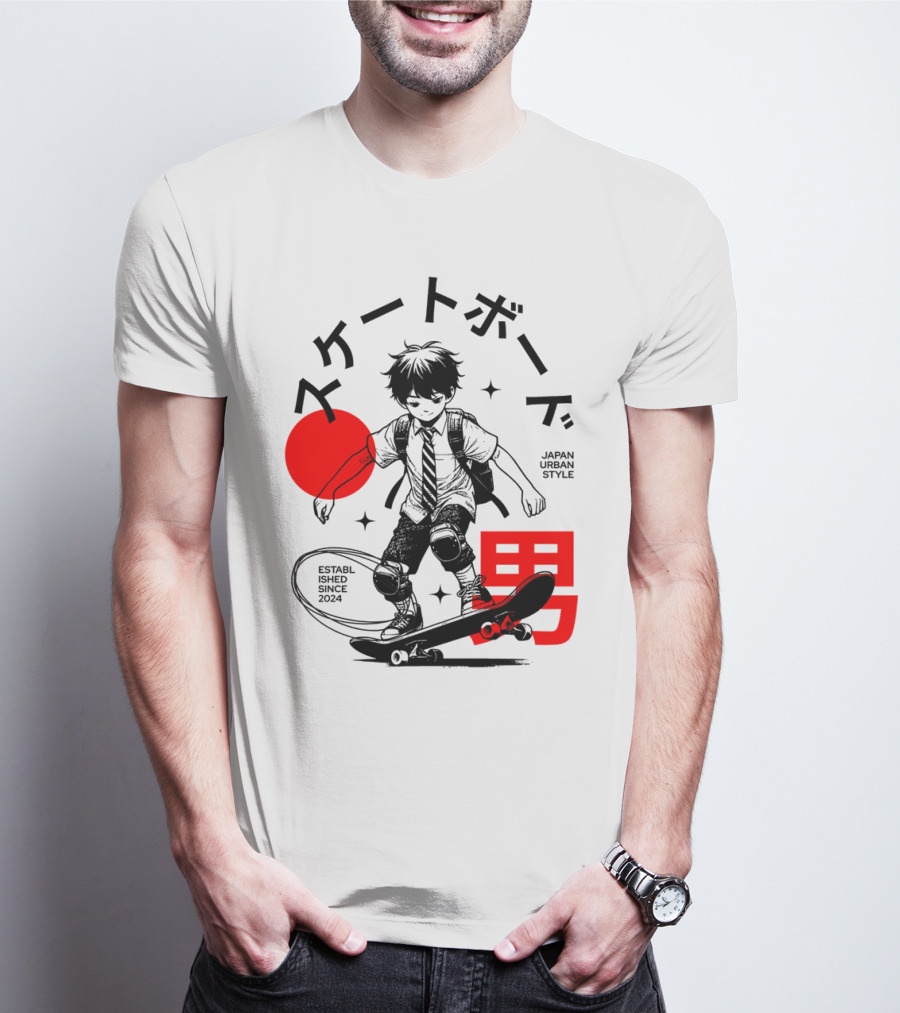 Skateboarde Japan Urban Style Established Since T-Shirt