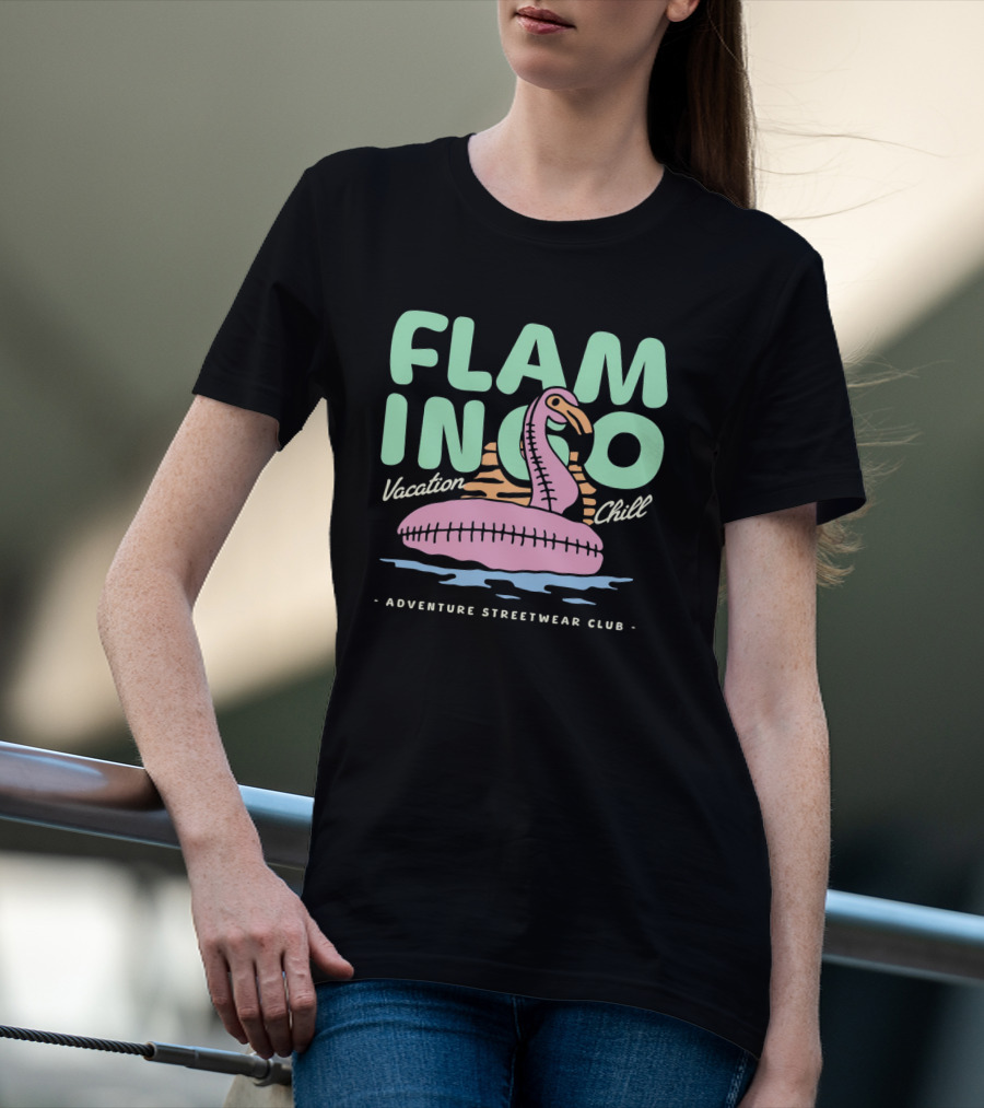 Flamingo Vacation Chill Adventure Streetwear Club T-Shirt