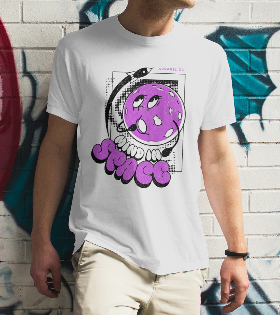 Mind In Space Apparel Co Cartoon Typographic Streetwear T-Shirt