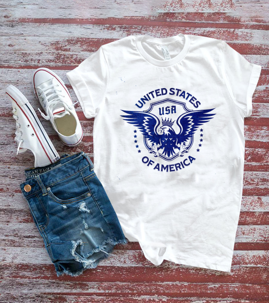 USA United States Of America Crowned Eagle Emblem T-Shirt