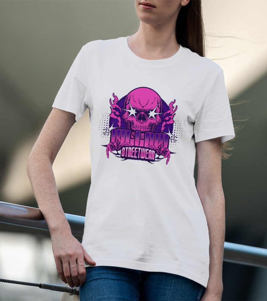Villain Streetwear Skull Flames Urban Gothic Aesthetic T-Shirt