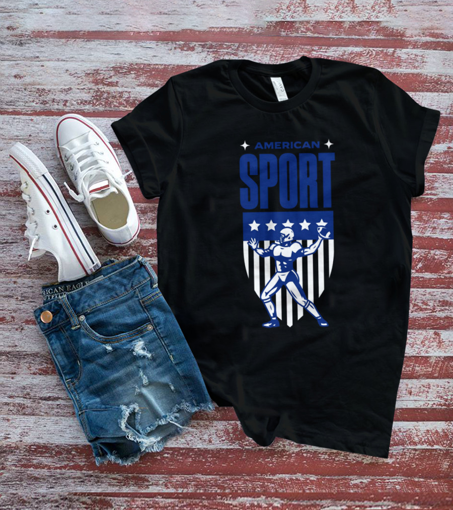 American Sport Football Icon Shield T-Shirt