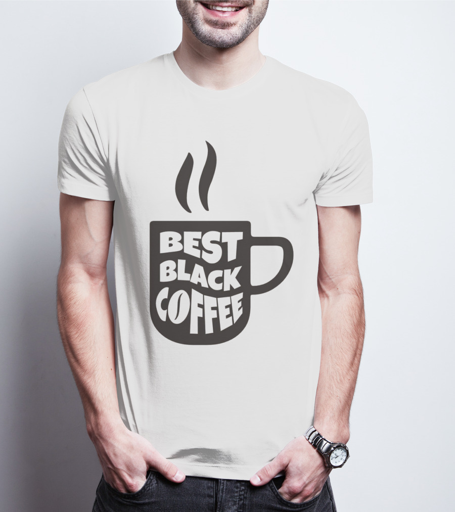 Best Black Coffee Cup With Steam T-Shirt