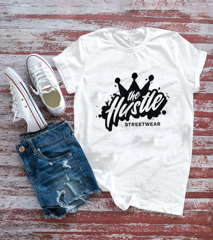 The Hustle Streetwear Crown Splatter T-Shirt