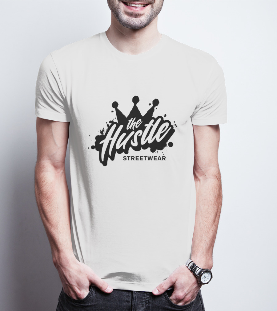 The Hustle Streetwear Crown Splatter T-Shirt
