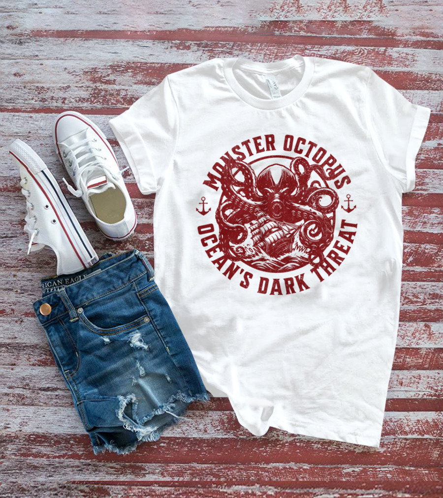 Monster Octopus Ocean's Dark Threat T-Shirt