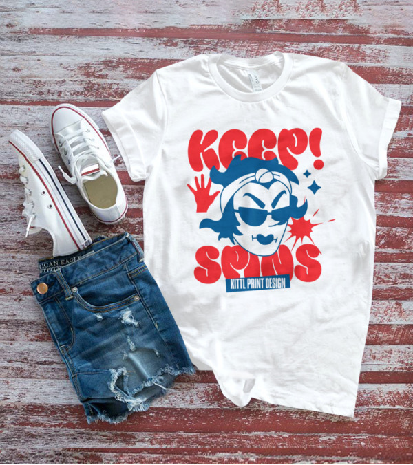 Keep Spins Kittl Print T-Shirt