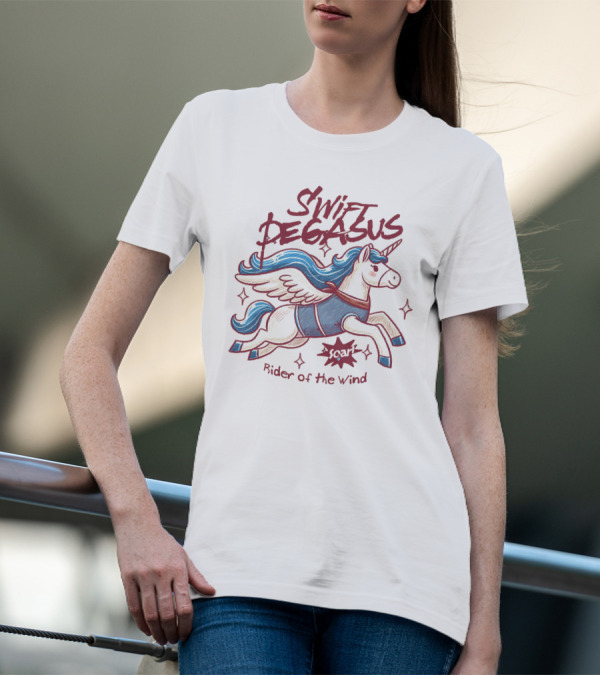 Swift Pegasus Soar Rider Of The Wind T-Shirt