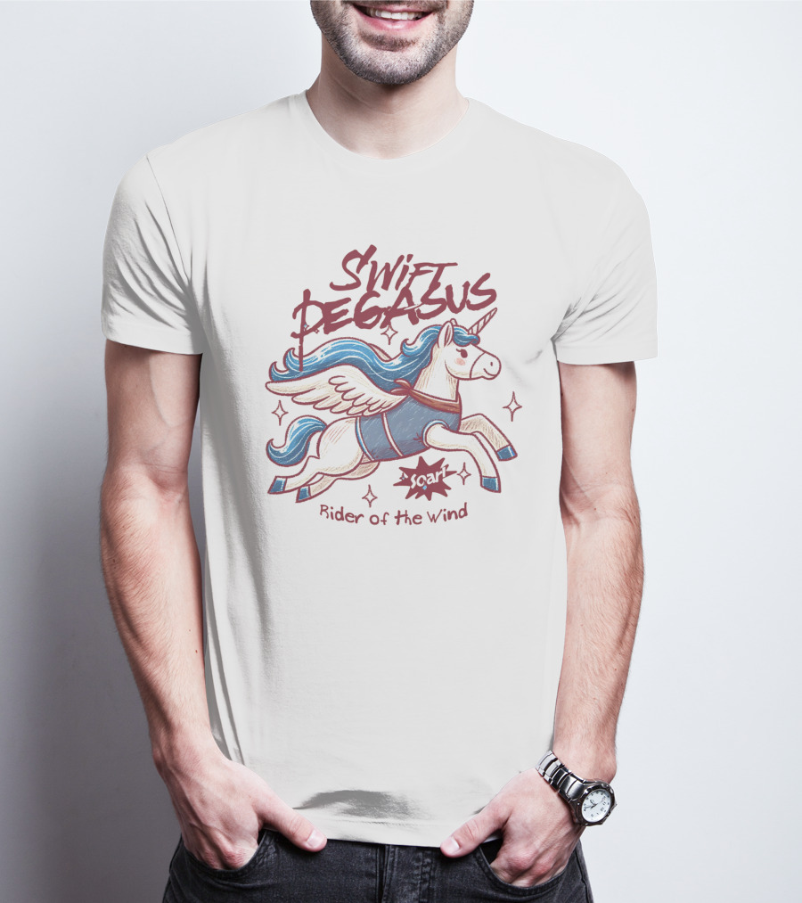 Swift Pegasus Soar Rider Of The Wind T-Shirt