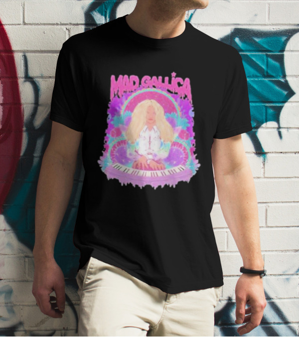 MAD GALLICA PINK RETRO PSYCHEDELIC KEYBOARD T-Shirt
