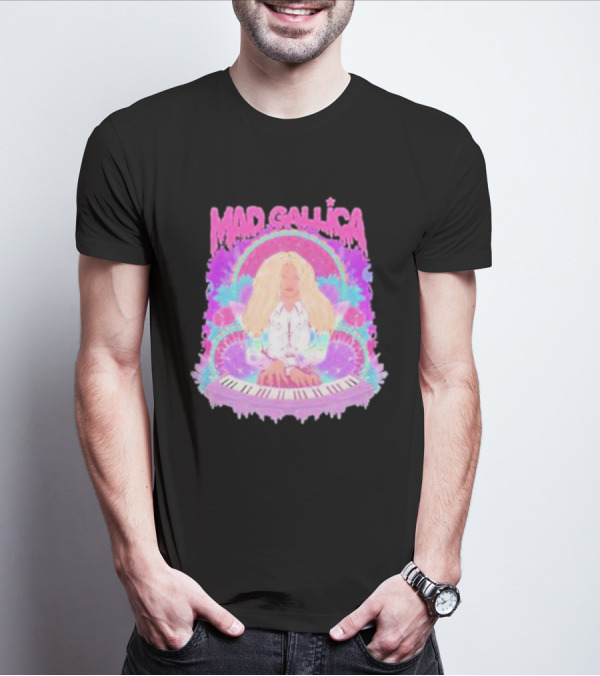 MAD GALLICA PINK RETRO PSYCHEDELIC KEYBOARD T-Shirt