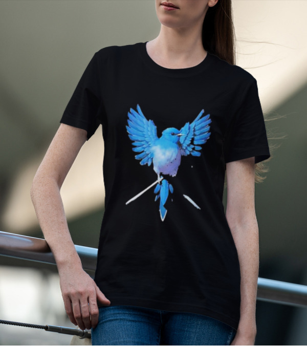 Blue Bird With Outstretched Wings T-Shirt