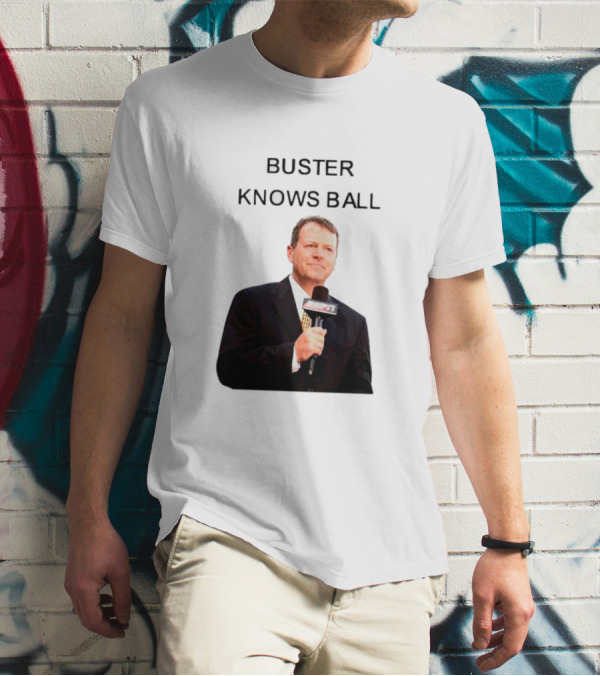 Buster Olney Knows Ball ESPN Microphone Image T-Shirt