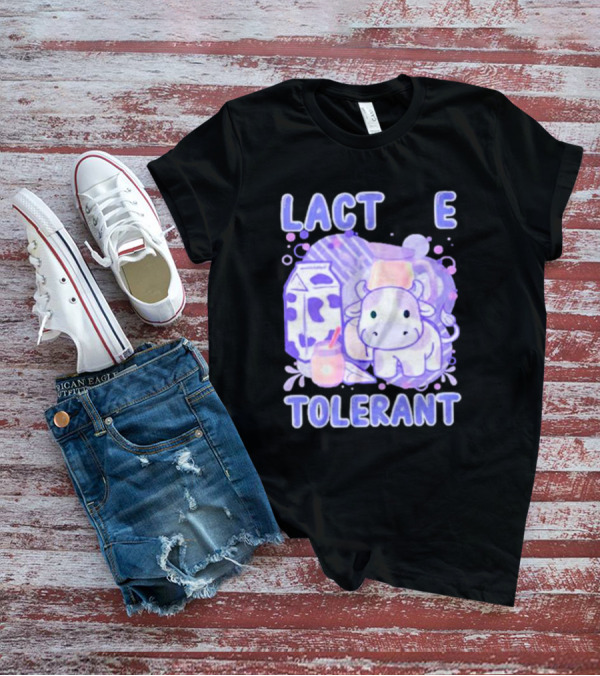 Lactose Intolerant Funny Milk Cow Cartoon T-Shirt