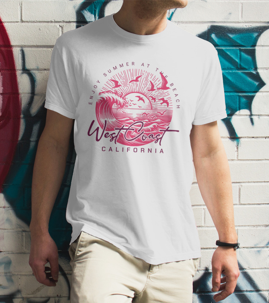 Enjoy Summer At The Beach West Coast California T-Shirt