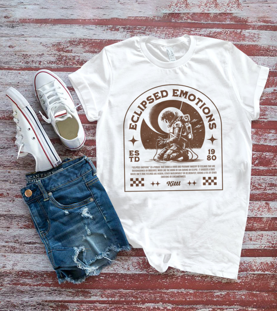 Eclipsed Emotions Astronaut ESTD 1980 Kittl T-Shirt